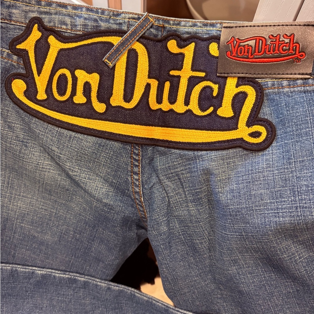 Y2K Von Dutch RARE designer Denim with Bold Yellow branding NWOT🔥🔥🔥🔥🔥🔥 - Picture 4 of 6
